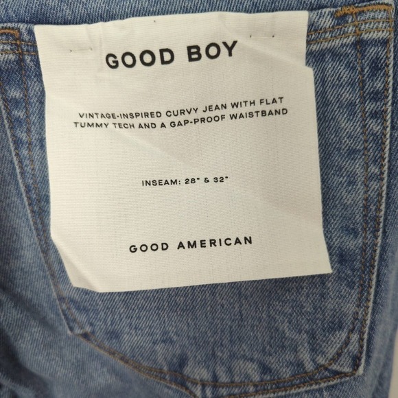 Good American Good Boy Wide Release Hem Jeans - Picture 8 of 9